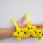 4 Felt Star Decorations, 4 ..
